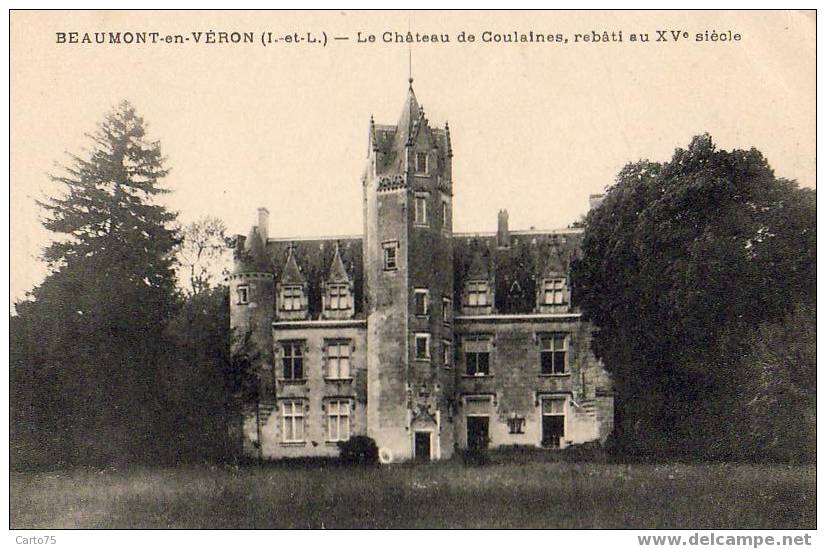 BEAUMONT EN VERON 37 - Le Château De Coulaines - Beaumont-la-Ronce