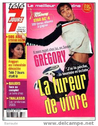 Télé7jours N° 2331 29/04 Janvier 2005 GREGORY - Televisie
