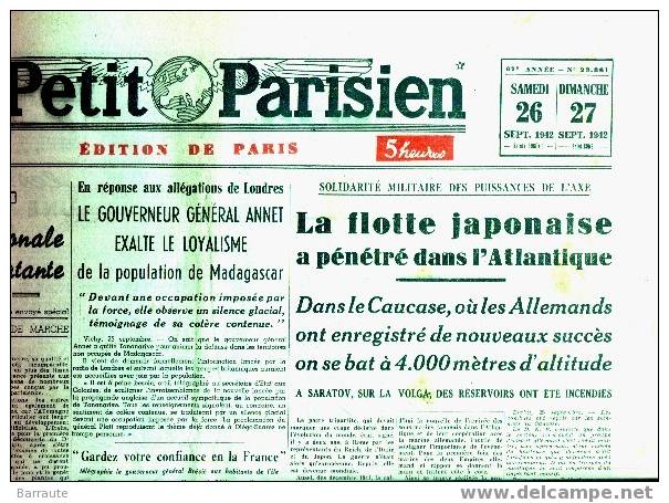 Journal LE PETIT PARISIEN N° 23.861 26&27/09/1942 - Le Petit Journal