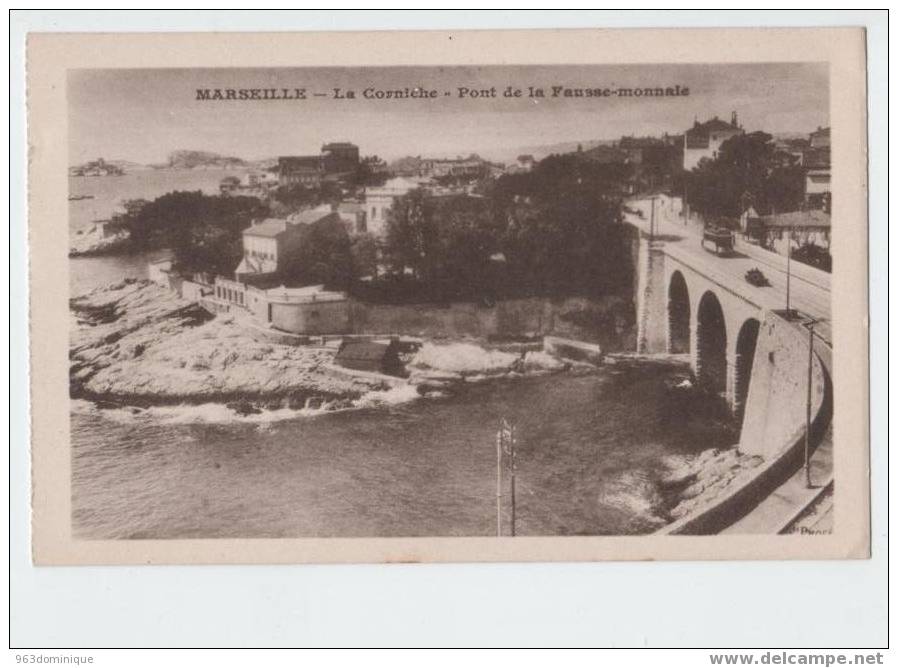 Marseille - Le Corniche - Pont De La Fausse-monnaie - Endoume, Roucas, Corniche, Plages