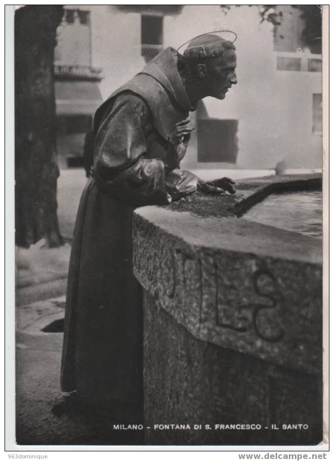 Milano - Fontana Di S. Francesco - Il Santo - Real Picture 1953 - Chieti