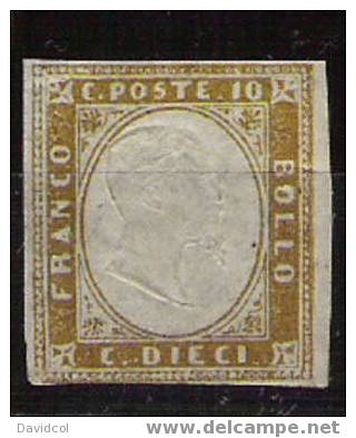 Q529.-.SARDINIA .-  1855   .-  SCOTT # 11d  .-  MINT  STAMP.-. SCV: US$ 240 ++  .-.   .SEE SCAN PLEASE. - Sardinia