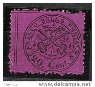 Q258. ROMAN STATES - 1868 - SCOTT # 23b - MINT. SCV: US$ 200.00 . SEE SCAN PLEASE. - Kerkelijke Staten