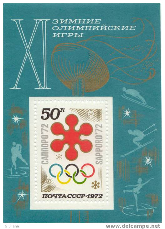 URSS   - Foglietto  N. 73**,Yvert, JO Sapporo 72 - Hiver 1972: Sapporo