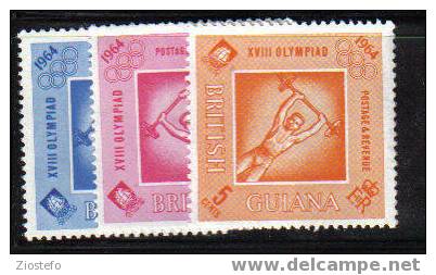 329 British Guyana: Olympic Games XVIII Tokio YT 214/6 - Sommer 1964: Tokio