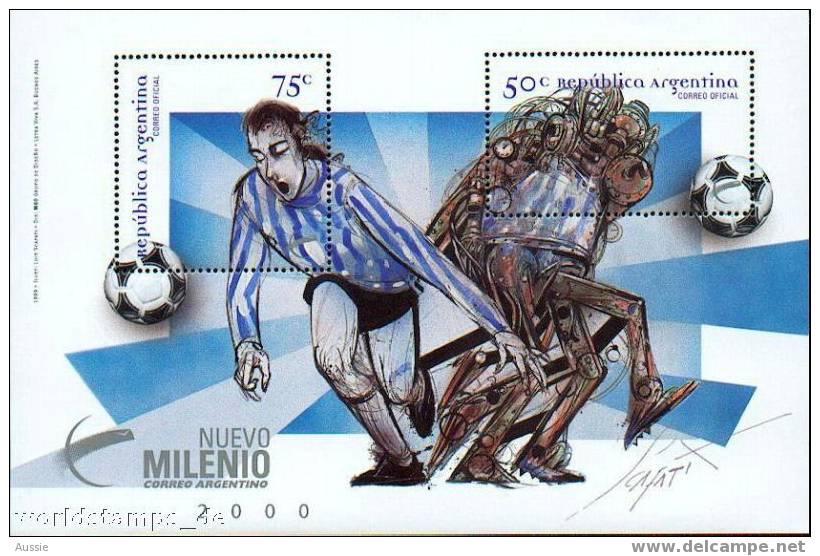 Voetbal Football Argentinie 1999 Yvertn° Bloc 70 Mi Bloc 67 *** MNH Cote 4,50 Euro - Blocs-feuillets