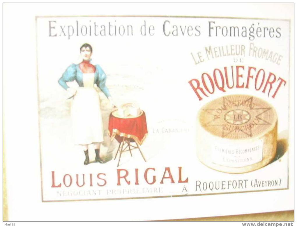 12 ROQUEFORT LOUIS RIGAL 1895 REPRODUCTION - Roquefort