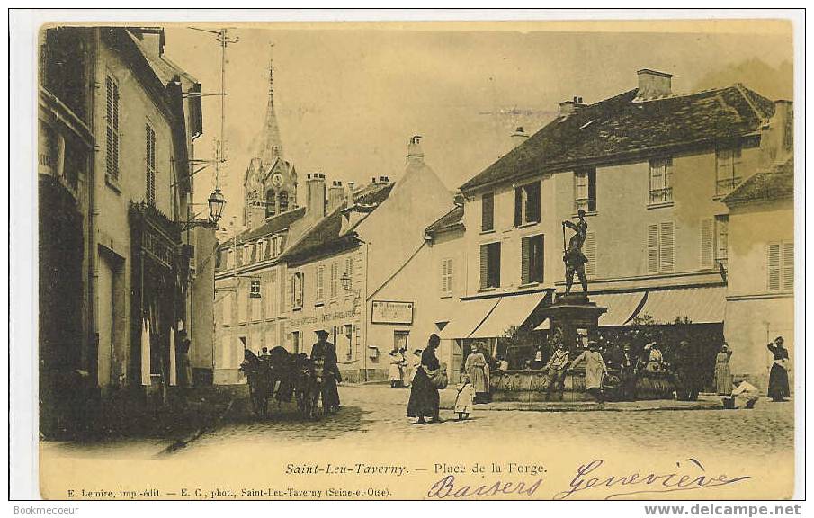 95 St Leu Taverny PRECURSEUR PLACE DE LA FORGE Très Belle Animée    N° A510 - Taverny