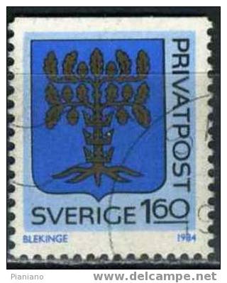 PIA - SVE - 1984 - Armoires Des Provinces  - (Yv 1261) - Used Stamps