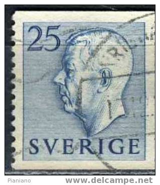 PIA - SVE - 1954 - Le Roi Gustave Adolphe VI - (Yv 382) - Used Stamps
