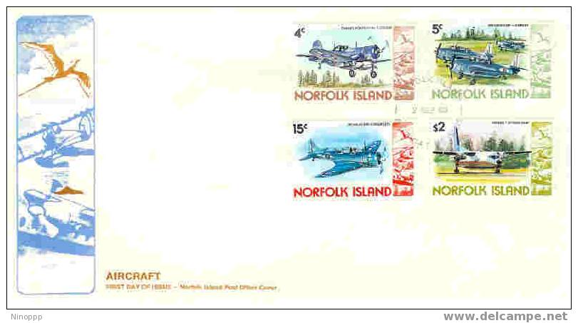 Norfolk Island-1980 Aircraft Part II  FDC - Airplanes