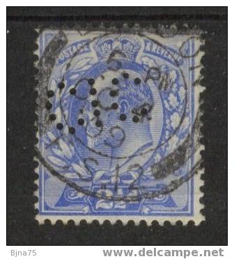 Royaume-Uni  1909   N° YT 110   -   Cote 3 Euros   - Perfin  /  Perforé  / Perforated  :  CIC - Gezähnt (perforiert)