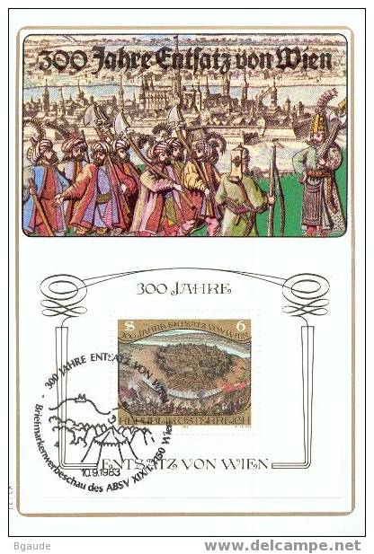 AUTRICHE Carte Maximum  Num.Yvert 1578 SIEGE DE VIENNE - Maximumkaarten