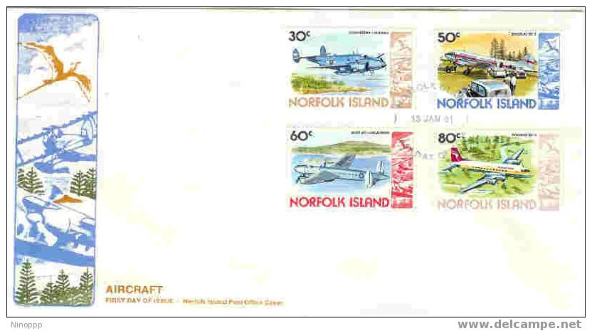 Norfolk Island-1981 Aircraft Part III   FDC - Airplanes