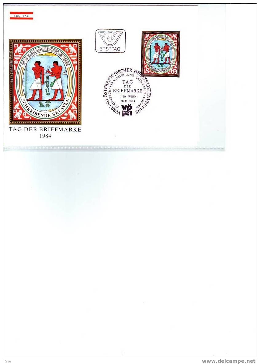 AUSTRIA 1984 - FDC - Yvert  1627 - Annullo Speciale Illustrato - Scriba E Messaggero - Egyptologie