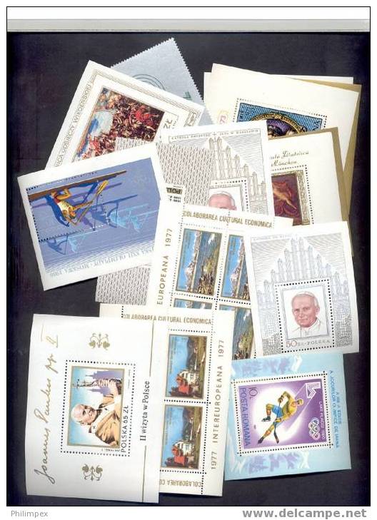 EASTERN EUROPE, VERY NICE GROUP 73 SHEETLETS ALL NEVER HINGED **! - Lots & Kiloware (mixtures) - Min. 1000 Stamps