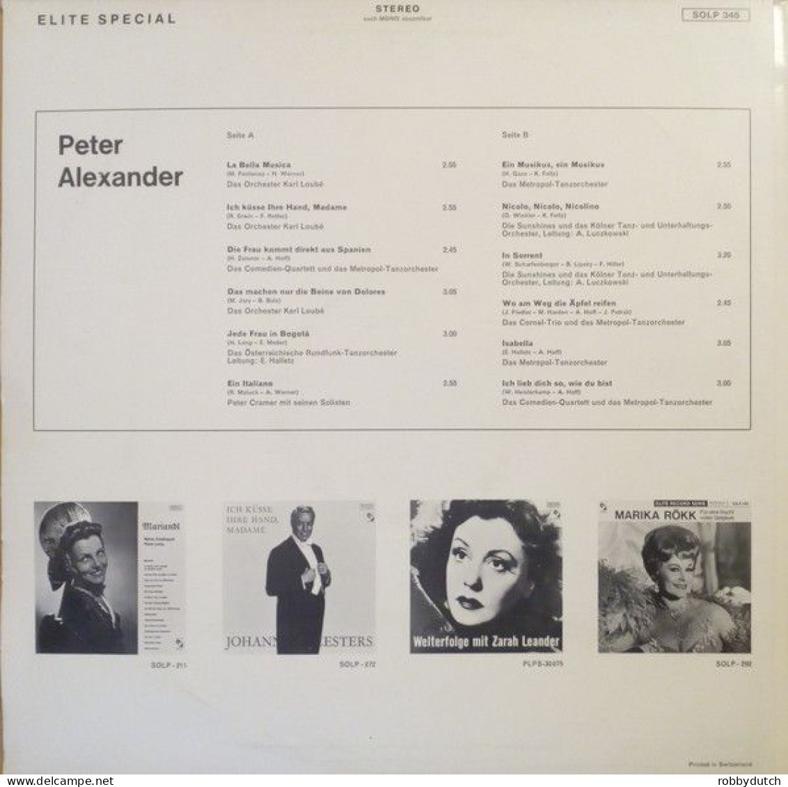 * LP * PETER ALEXANDER (1966 Ex!!!) - Sonstige - Deutsche Musik