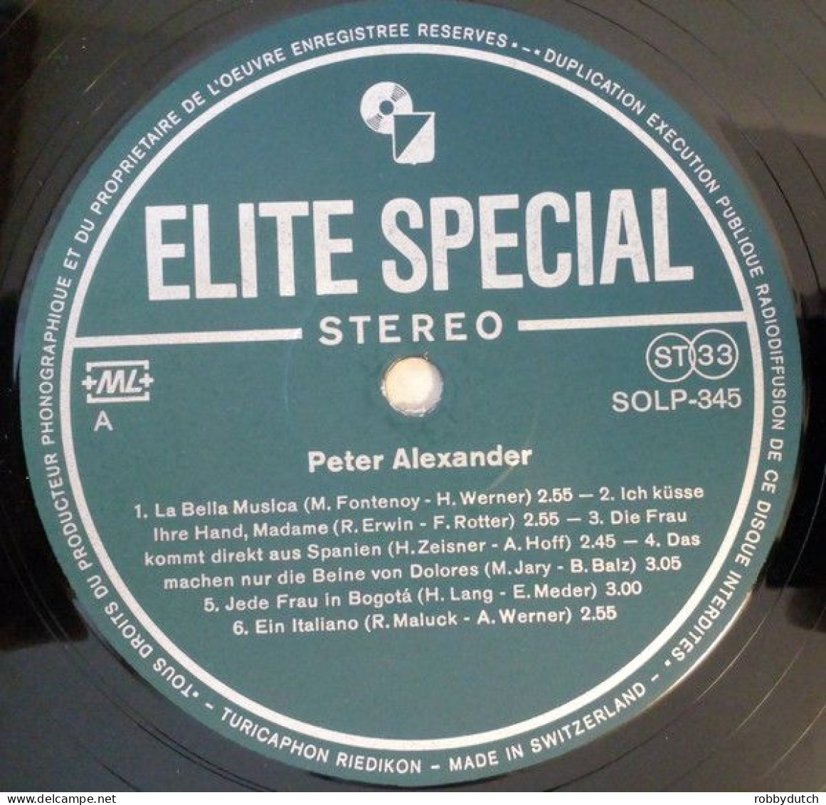 * LP * PETER ALEXANDER (1966 Ex!!!) - Otros - Canción Alemana