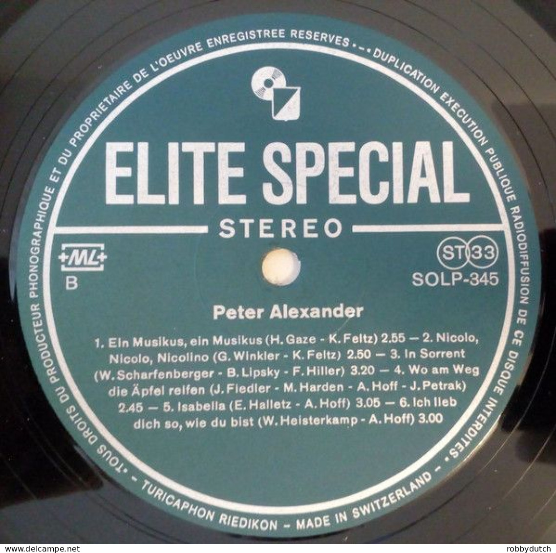 * LP * PETER ALEXANDER (1966 Ex!!!) - Otros - Canción Alemana