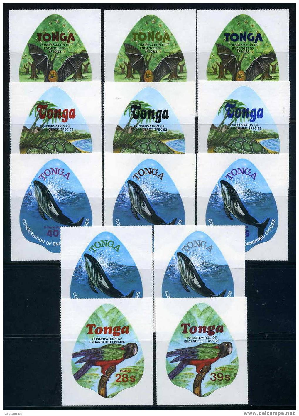 Tonga 1978 Endangered Species Complete 13v MNH - Tonga (1970-...)