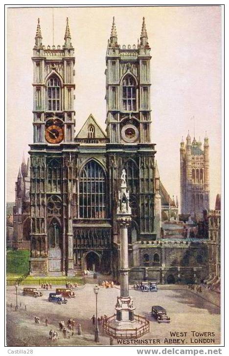 CPSM LONDON West Towers Westminster Abbey - Westminster Abbey