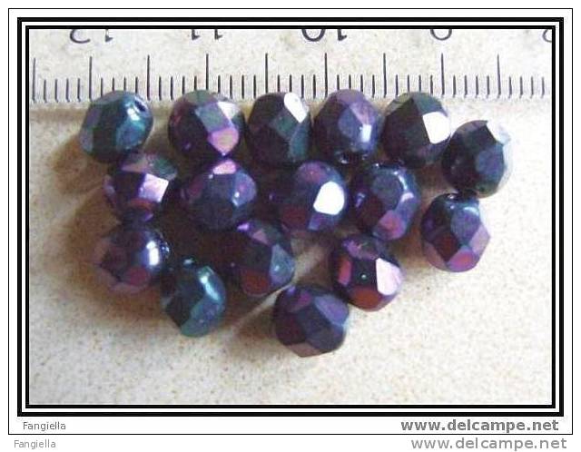 Lot De 10 Perles De Bohème Iris Purple 6 Mm - Parels