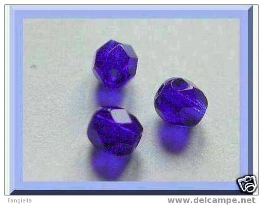 Lot De 15 Perles En Cristal De Bohème Cobalt 4mm - Perlen