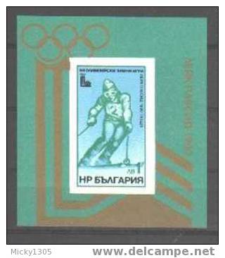 Block Bulgarien Postfrisch / Miniatur Sheet Bulgaria Mint (M105) - Winter 1980: Lake Placid