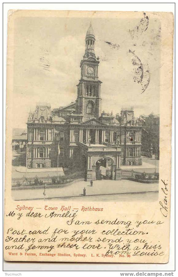 B2714 - SYDNEY - Town Hall - Rathhaus - Sonstige & Ohne Zuordnung