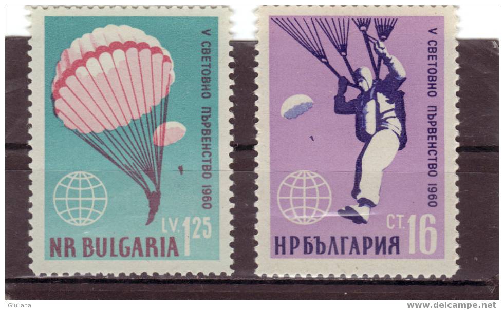 BULGARIA    - Serie Completa  N. 1016/17**,Yvert, Campionati Del Mondo - Parachutting