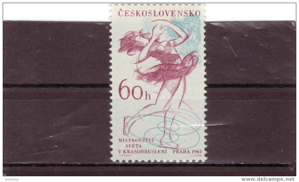 CECOSLOVACCHIA  - Serie Completa  N. 1128**,Yvert, Campionati Del Mondo - Patinage Artistique