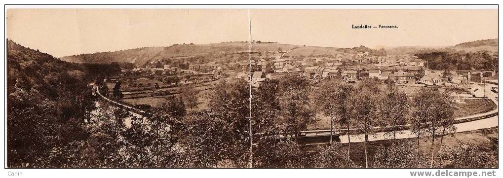 Landelies : Panorama Carte En Trois Volets - Montigny-le-Tilleul