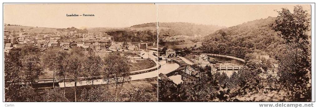 Landelies : Panorama Carte En Trois Volets - Montigny-le-Tilleul