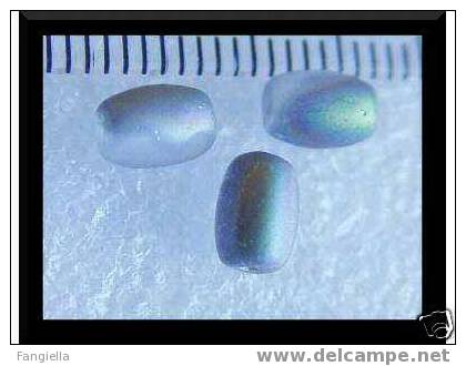 Lot De 20 Perles Tchèques Ovales En Verre Gris Mat AB 6x4mm - Perlen