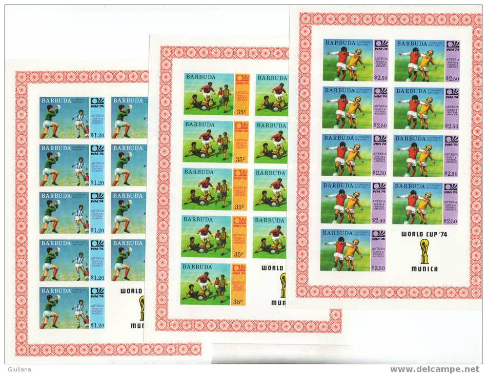 BARBUDA - Serie Minifogli** ND - Mondiali Germania 1974 - 1974 – Westdeutschland