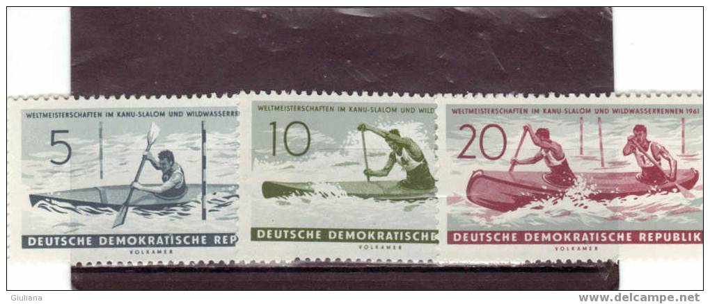 DDR - Serie N. 551/53**(Yvert)  Campionati Mondiali Di Canoa Kayak - Canoë