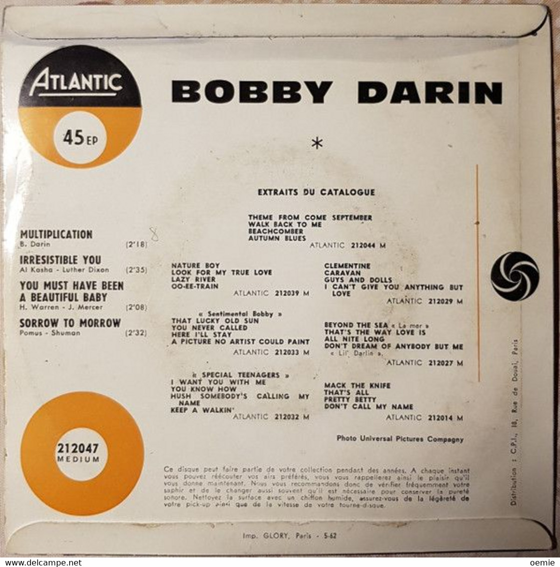 BOBBY  DARIN °  TWIST  CHANTEURS DES ANNEES  1960 - Autres - Musique Anglaise