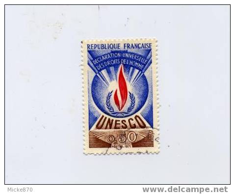 France Service N°41 Oblitéré Unesco Décalration Des Droits De L´homme - UNESCO