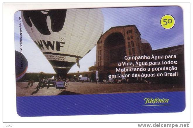 WWF & AIR BALLOON ( Brasil ) Mongolfiere - Aerostatiques - Ballon - Aérostates - Airballoon Aérostat Balloons Bear Panda - Brazil