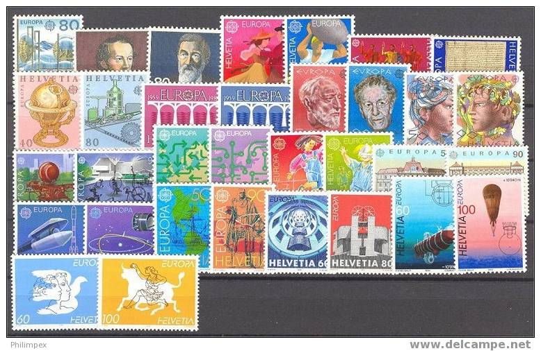 SWITZERLAND, EUROPA 1957-1995 COLLECTION NEVER HINGED - Lotes/Colecciones