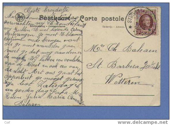 201 Op Kaart Met Sterstempel * STROMBEEK-BEVER * - 1922-1927 Houyoux