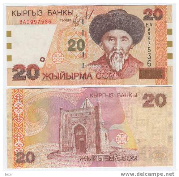 Kyrgyzstan (Kirghizia): 20, 50, 100 Som (2002) UNC - Kirghizistan