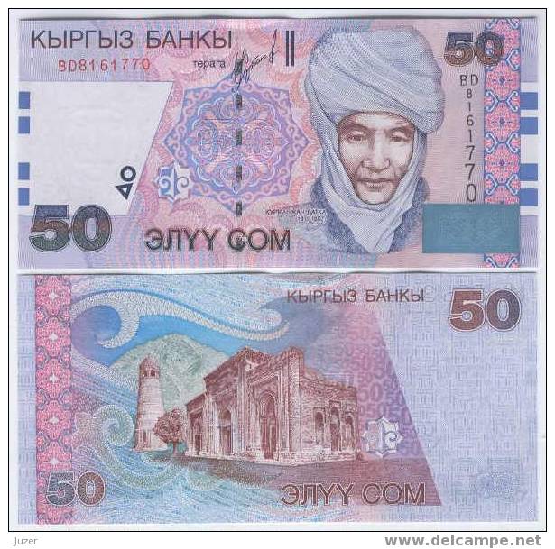 Kyrgyzstan (Kirghizia): 20, 50, 100 Som (2002) UNC - Kirgizïe