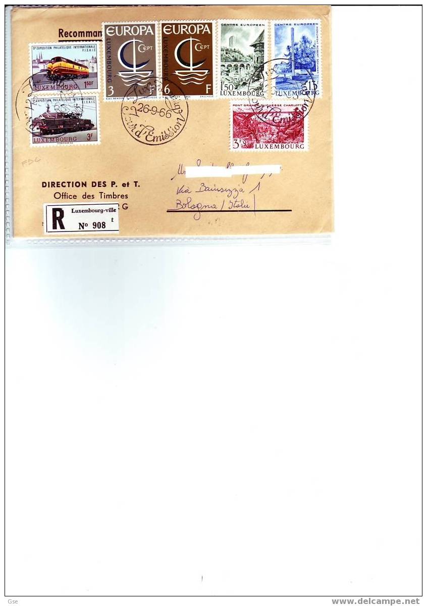 LUSSSEMBURGO 1966 - Yvert 684/5-686/7-688/90 Su Busta FDC Con Annullo Speciale Illustrato - Cartas & Documentos