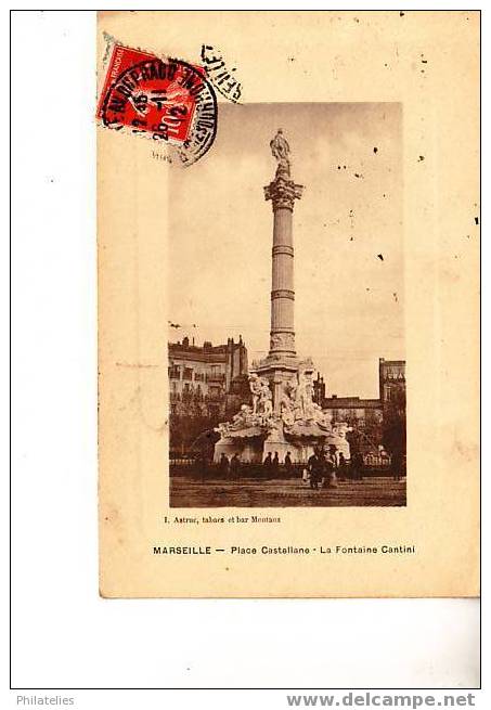 Marseille  Fontaine Cantini 1912 - Castellane, Prado, Menpenti, Rouet