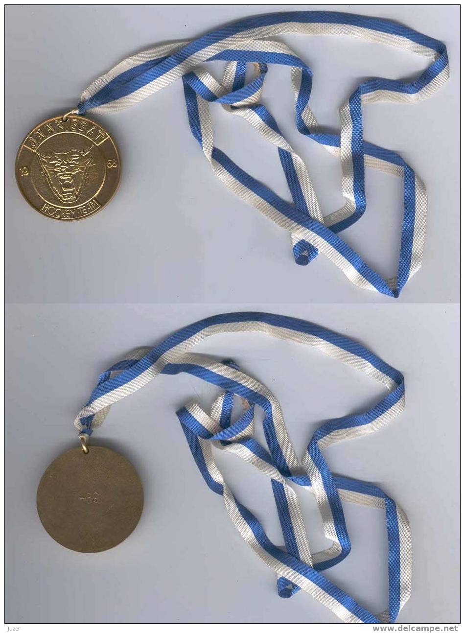 Finland: ICE CATS Hockey Team Medal (1989) - Bekleidung, Souvenirs Und Sonstige