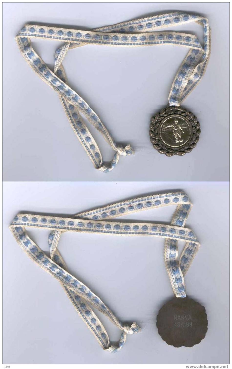 Estonia: SOCCER/FOOTBALL Medal Narva Championship 1999 - Apparel, Souvenirs & Other