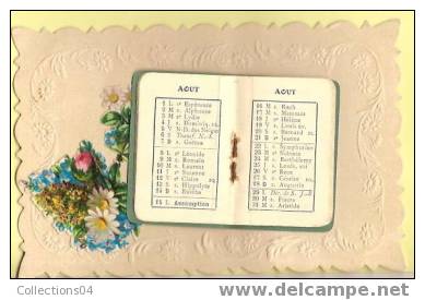 PETIT CALENDRIER EN CUIR /1910 /SUR CARTE POSTALE ANCIENNE / - Formato Piccolo : 1901-20