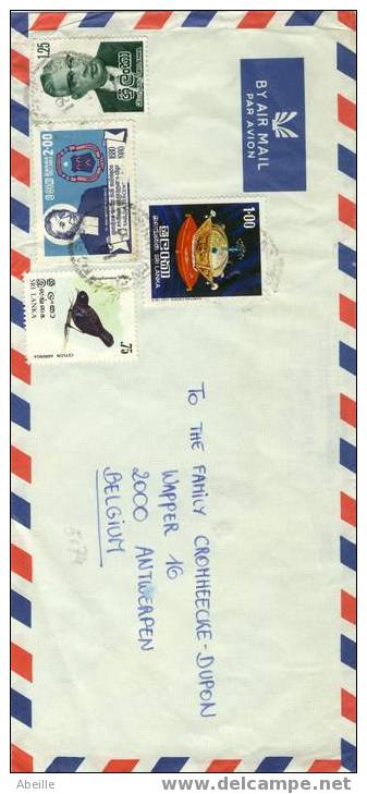 5174 LETTRE   SRI LANKA - Schaaldieren