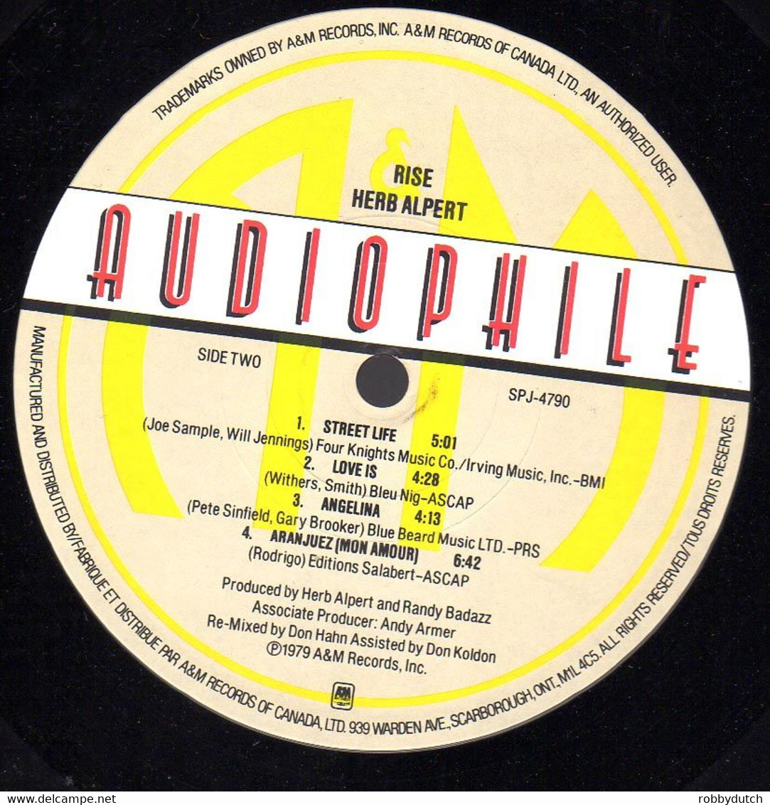 * LP * HERB ALPERT - RISE (Audiophile Pressing) 1979 - Instrumental